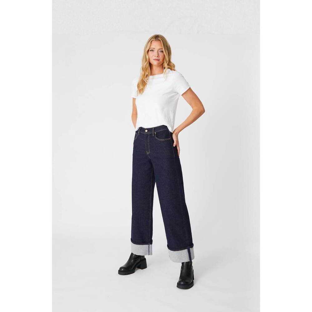 NEW LEVEL99 tribecca wide cuff jeans in stay blue